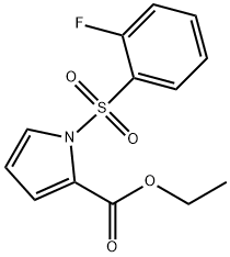 ethyl 1-(2-fluorophenyl)sulfonylpyrrole-2-carboxylate Struktur