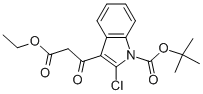 1-BOC-2-CHLORO-3-(2-ETHOXYCARBONYL-ACETYL)-INDOLE Struktur