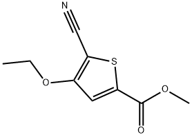 2-Thiophenecarboxylicacid,5-cyano-4-ethoxy-,methylester(9CI) Struktur