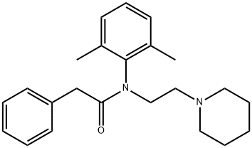 2',6'-Dimethyl-N-(2-piperidinoethyl)-2-phenylacetanilide Struktur