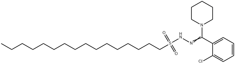 2'-(o-chloro-alpha-piperidinobenzylidene)hexadecane-1-sulphohydrazide  Struktur