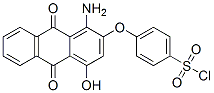 p-[(1-amino-9,10-dihydro-4-hydroxy-9,10-dioxo-2-anthryl)oxy]benzenesulphonyl chloride  Struktur