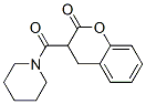 3-(Piperidinocarbonyl)-3,4-dihydro-2H-1-benzopyran-2-one Struktur