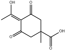 4-ACETYL-3,5-DIOXO-1-METHYLCYCLOHEXANECARBOXYLIC ACID Struktur