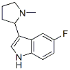 5-Fluoro-3-(1-methyl-2-pyrrolidinyl)-1H-indole Struktur