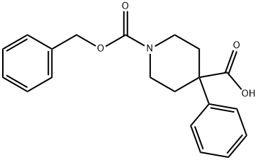 1-(BENZYLOXYCARBONYL)-4-PHENYLPIPERIDINE-4-CARBOXYLIC ACID Struktur