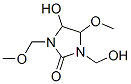 4-hydroxy-1-(hydroxymethyl)-5-methoxy-3-(methoxymethyl)imidazolidin-2-one  Struktur