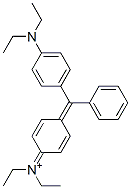 diethyl[4-[[4-(diethylamino)phenyl]phenylmethylene]-2,5-cyclohexadien-1-ylidene]ammonium Struktur