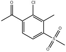 1-(2-CHLORO-4-METHANESULFONYL-3-METHYL-PHENYL)-ETHANONE Struktur