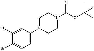 tert-Butyl 4-(4-bromo-3-chlorophenyl)piperazine-1-carboxylate Struktur