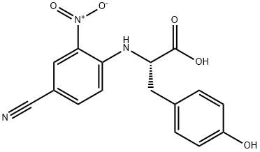 (S)-N-(4-CYANO-2-NITRO-PHENYL)-L-TYROSINE Struktur