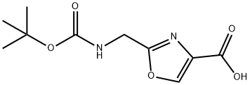 2-((TERT-BUTOXYCARBONYLAMINO)METHYL)OXAZOLE-4-CARBOXYLIC ACID Struktur