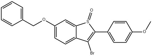 6-(BENZYLOXY)-3-BROMO-2-(4-METHOXYPHENYL)-1-BENZOTHIOPHENE 1-OXIDE Struktur