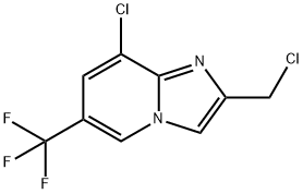 8-CHLORO-2-CHLOROMETHYL-6-TRIFLUOROMETHYL-IMIDAZO[1,2-A]PYRIDINE Struktur