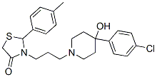 3-[3-[4-(4-chlorophenyl)-4-hydroxy-1-piperidyl]propyl]-2-(4-methylphen yl)thiazolidin-4-one Struktur