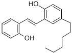 (E)-5-Hexylstilbene-2,2'-diol Struktur