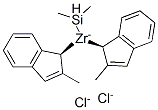 meso-Dimethylsilylbis(2-methylindenyl)zirconium dichloride Struktur