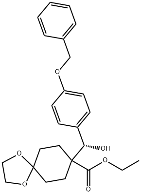 8-[(S)-Hydroxy[4-(phenylMethoxy)phenyl]Methyl]-1,4-dioxaspiro[4.5]decane-8-carboxylic Acid Ethyl Ester Struktur