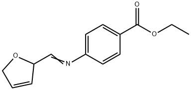 Ethyl 4-(((2,5-dihydro-2-furanyl)methylene)amino)benzoate Struktur