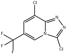 3,8-Dichloro-6-(trifluoromethyl)-[1,2,4]triazolo[4,3-a]pyridine Struktur