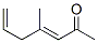 3,6-Heptadien-2-one, 4-methyl-, (E)- (9CI) Struktur