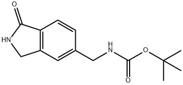 tert-Butyl ((1-oxoisoindolin-5-yl)methyl)carbamate Struktur