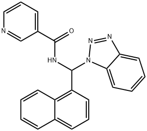 N-(Benzotriazol-1-yl-naphthalen-1-yl-methyl)-nicotinamide Struktur