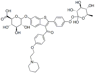 Raloxifene 6,4Bis-b-D-glucuronide Struktur