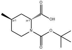 (+/-)-TRANS-N-BOC-4-METHYL-PIPECOLINIC ACID Struktur