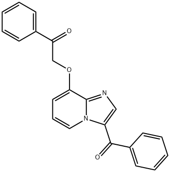 2-(3-benzoylimidazo[1,2-a]pyridin-8-yloxy)-1-phenylethanone Struktur