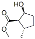 Cyclopentanecarboxylic acid, 2-hydroxy-5-methyl-, methyl ester, (1R,2S,5S)- Struktur