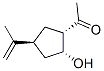 Ethanone, 1-[2-hydroxy-4-(1-methylethenyl)cyclopentyl]-, [1S-(1alpha,2alpha,4beta)]- Struktur