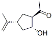 Ethanone, 1-[2-hydroxy-4-(1-methylethenyl)cyclopentyl]-, [1R-(1alpha,2alpha,4alpha)]- Struktur