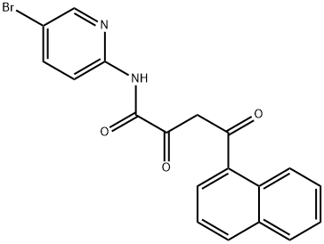 N-(5-bromo-pyridin-2-yl)-4-naphthalen-
1-yl-2,4-dioxo-butyramide Struktur