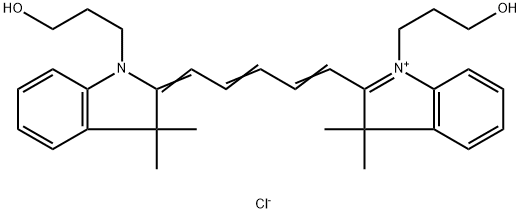 2-[5-[1,3-Dihydro-1-(3-hydroxypropyl)-3,3-diMethyl-2H-indol-2-ylidene]-1,3-pentadien-1-yl]-1-(3-hydroxypropyl)-3,3-diMethyl-3H-indoliuM Chloride Struktur