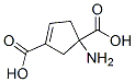 3-Cyclopentene-1,3-dicarboxylic acid, 1-amino- (9CI) Struktur