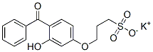 potassium 3-(4-benzoyl-3-hydroxyphenoxy)propanesulphonate Struktur