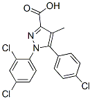 5-(4-CHLOROPHENYL)-1-(2,4-DICHLOROPHENYL)-4-METHYLPYRAZOLE-3-CARBOXYLICACID Struktur