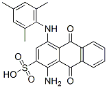 1-amino-9,10-dihydro-9,10-dioxo-4-(2,4,6-trimethylanilino)anthracene-2-sulphonic acid Struktur