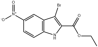 Ethyl 3-bromo-5-nitro-1H-indole-2-carboxylate Struktur