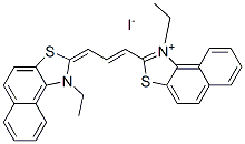 1-ethyl-2-[3-(1-ethylnaphtho[1,2-d]thiazol-2(1H)-ylidene)-1-propenyl]naphtho[1,2-d]thiazolium iodide  Struktur