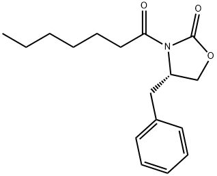 2-Oxazolidinone, 3-(1-oxoheptyl)-4-(phenylMethyl)-, (4S)- Struktur