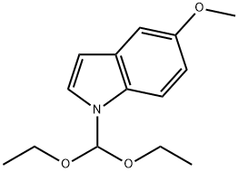 5-methoxyindole-1-carbaldehyde diethyl acetal Struktur