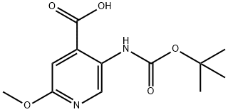 5-(TERT-BUTOXYCARBONYLAMINO)-2-METHOXYPYRIDINE-4-CARBOXYLIC ACID price.