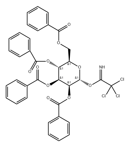 .alpha.-D-Mannopyranose, 2,3,4,6-tetrabenzoate 1-(2,2,2-trichloroethanimidate) Struktur