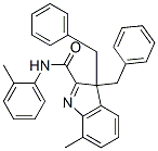 3,3-Dibenzyl-7-methyl-N-(o-tolyl)-3H-indole-2-carboxamide Struktur