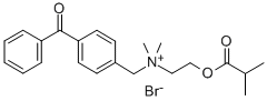 N-(4-[BENZOYL]BENZYL)-N,N-DIMETHYL-N-(2-[ISOBUTYROYL]ETHYL) AMMONIUM BROMIDE Struktur