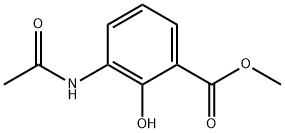 Benzoic acid, 3-(acetylamino)-2-hydroxy-, methyl ester (9CI) Struktur