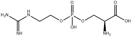 Phosphoric acid 2-[[amino(imino)methyl]amino]ethyl[(S)-2-carboxy-2-aminoethyl] ester Struktur