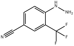 4-Cyano-2-(trifluoromethyl)phenylhydrazine Struktur